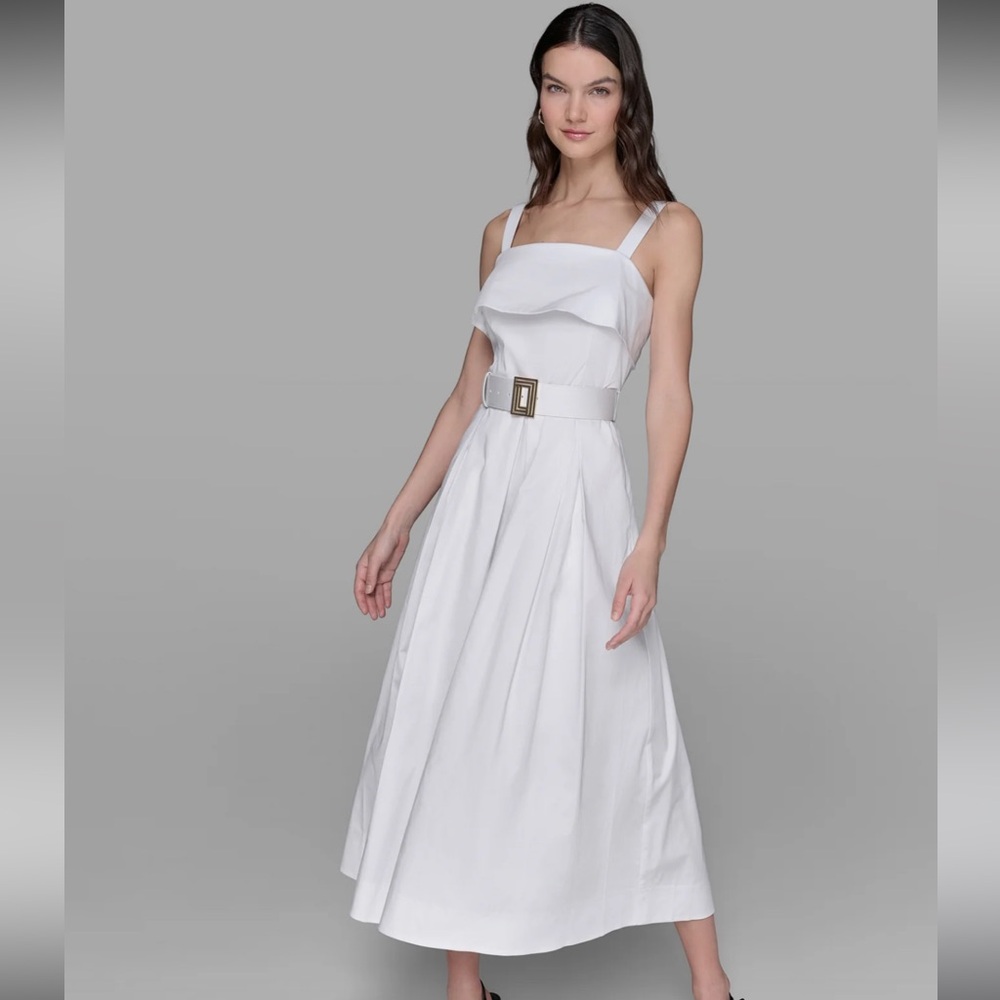 NWT - Karl Lagerfeld - Midi white dress - size 6‎